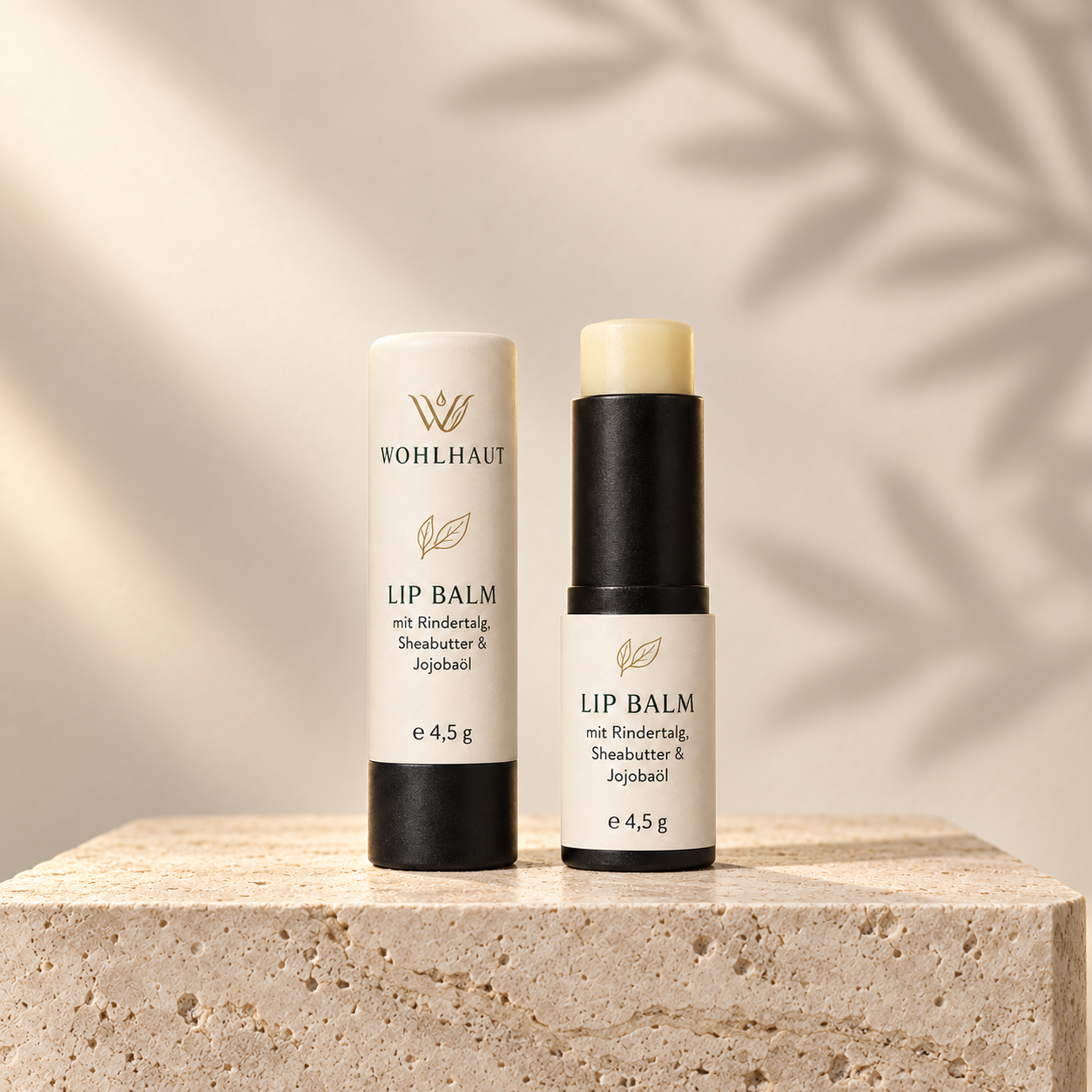 WOHLHAUT Lip Balm mit Rindertalg, Sheabutter & Jojobaöl – 4,5 g